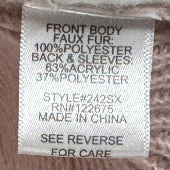 Stitch Fix Womens Faux Fur Lined Open Front Cardigan Sweater Jacket Pink White M - Picture 6 of 8